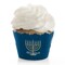 Big Dot of Happiness Happy Hanukkah - Chanukah Party Decorations - Party Cupcake Wrappers - Set of 12
